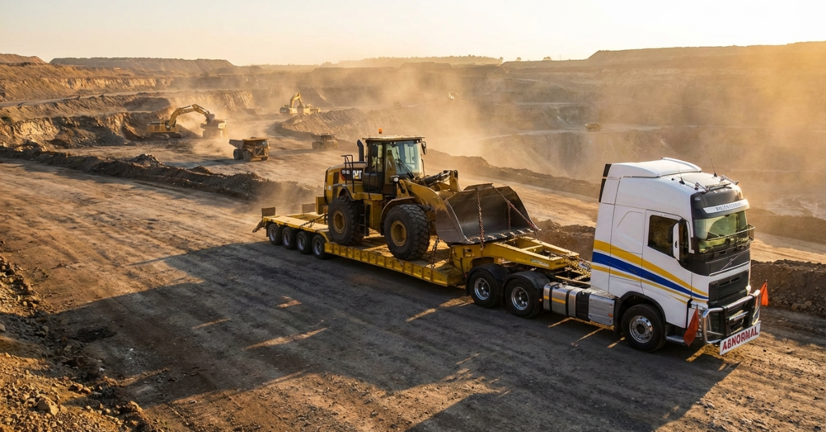 Du Toit's Heavy Lifting truck hauling equipment